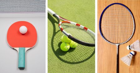 Pickleball Is a Combination of What Sports? Ping pong paddle, tennis racquet, and badminton racquet