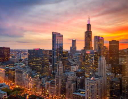 Rock bands and pickleball? Company behind Lollapalooza makes big donation for Chicago pickleball courts chicago skyline golden hour