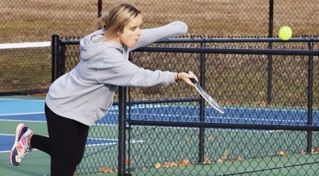 Grafton, Illinois To Open New Pickleball Courts Caroline Rea plays pickleball in neighboring Godfrey - image courtesy of thetelegraph.com