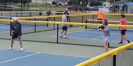 The Winona Lake Tournament In Warsaw, Indiana, Proves A Great Success Winona Lake Park Courts the morning before tournament - image by Lilli Dwyer, Ink Free News