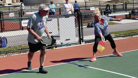 Phil Hendershott and Celeste Hookat Youngs Creek Park in Franklin. Image courtesy of Ryan O’Leary, Daily Journal
