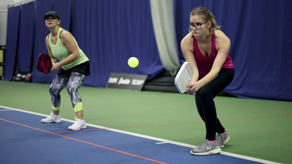 Warehouse Transformed Into Telford Pickleball Centre Action from the Pickleball English Nationals - image courtesy of Business in the Midlands