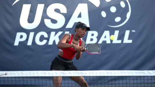Tennis Channel And Carvana Professional Pickleball Association Join Forces 1 Hurricane Tyra Black playing at the 2023 BioFreeze USA Pickleball National Championships - © 2023 Bruce Yeung