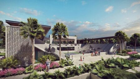 Forty-Three Court Pickleball Club To Open In Fort Lauderdale! Artist's rendering of the stadium - Image courtesy of playthefort.com