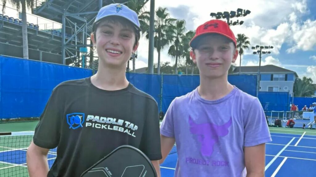 Young Twins From Boca Raton Blazing A Pickleball Trail Ben (l) and Julian Slive - image courtesy of Cara Gallo on sun-sentinel.com