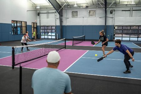 Dynamic Duo Open Michigan’s Largest Pickleball Facility 2 Players at the ribbon-cutting ceremony - image courtesy of eu.freep.com