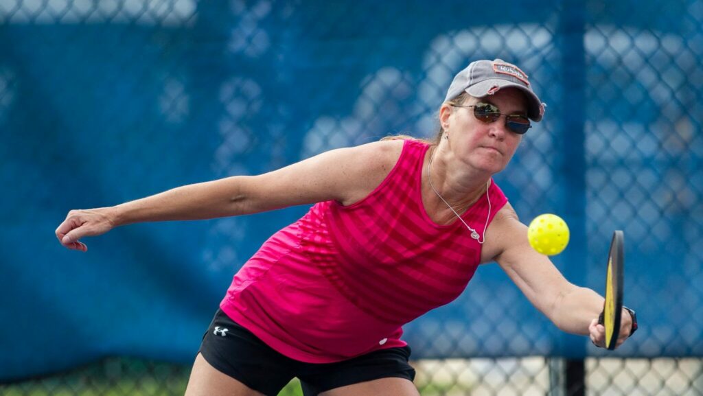 Pickleballer at a previous Senior Games - courtesy of Alicia Devine, Tallahassee Democrat
