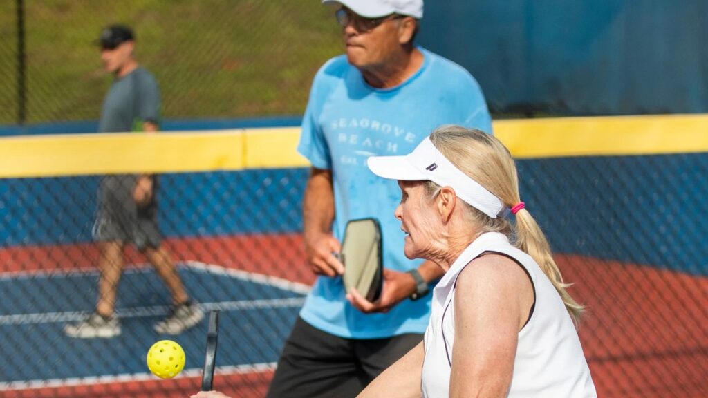 Pickleballers at a previous Senior Games - courtesy of Alicia Devine, Tallahassee Democrat