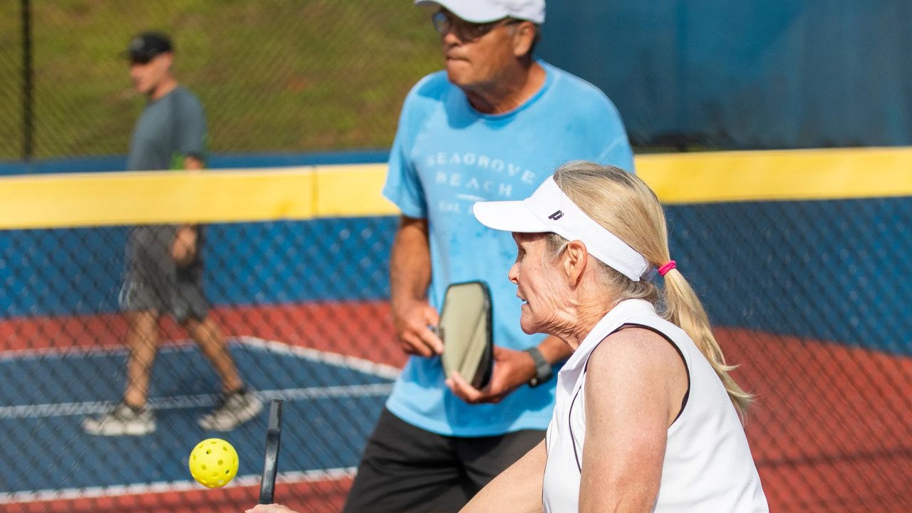Pickleballers at a previous Senior Games - courtesy of Alicia Devine, Tallahassee Democrat
