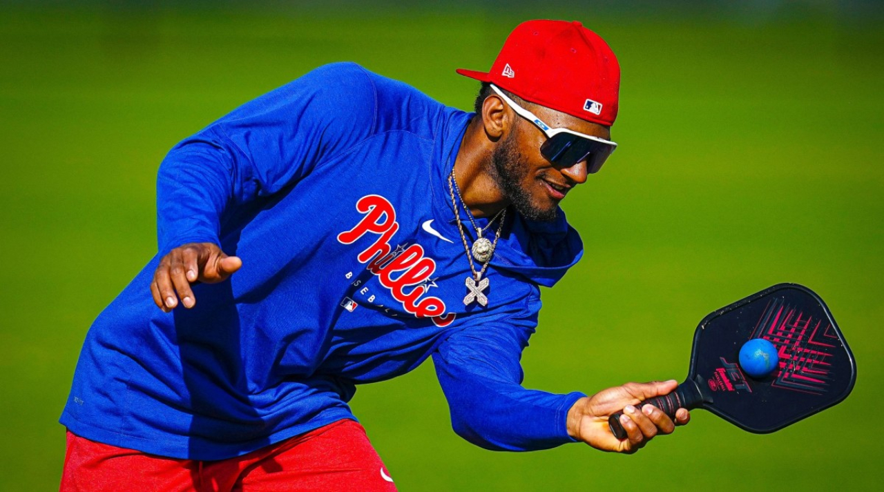 Johnan Rojas turns on the pickleball style - image courtesy of The Philadelphia Phillies