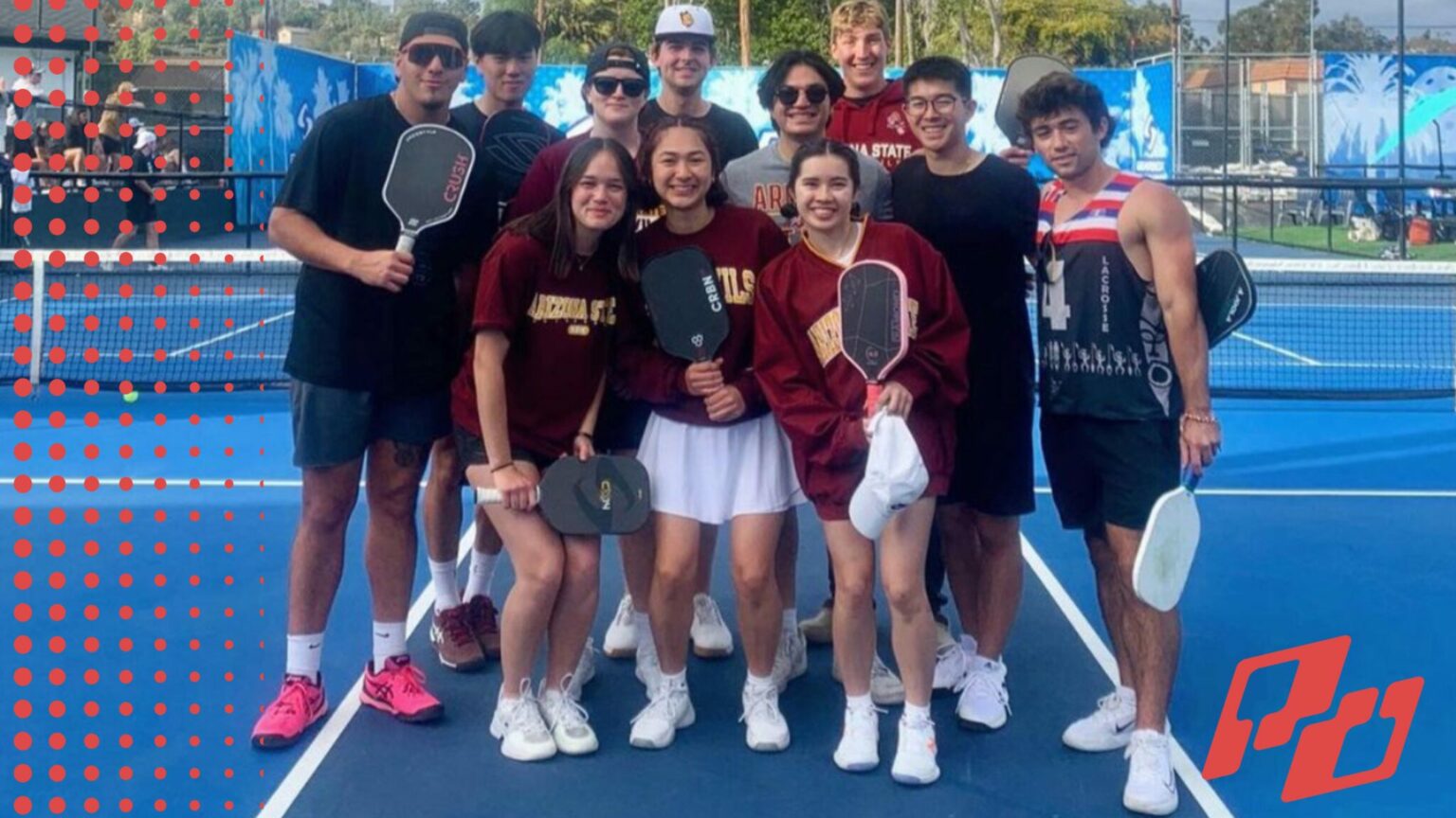 ASU Team at San Diego recently - image taken from ASU Pickleball on instagram.com