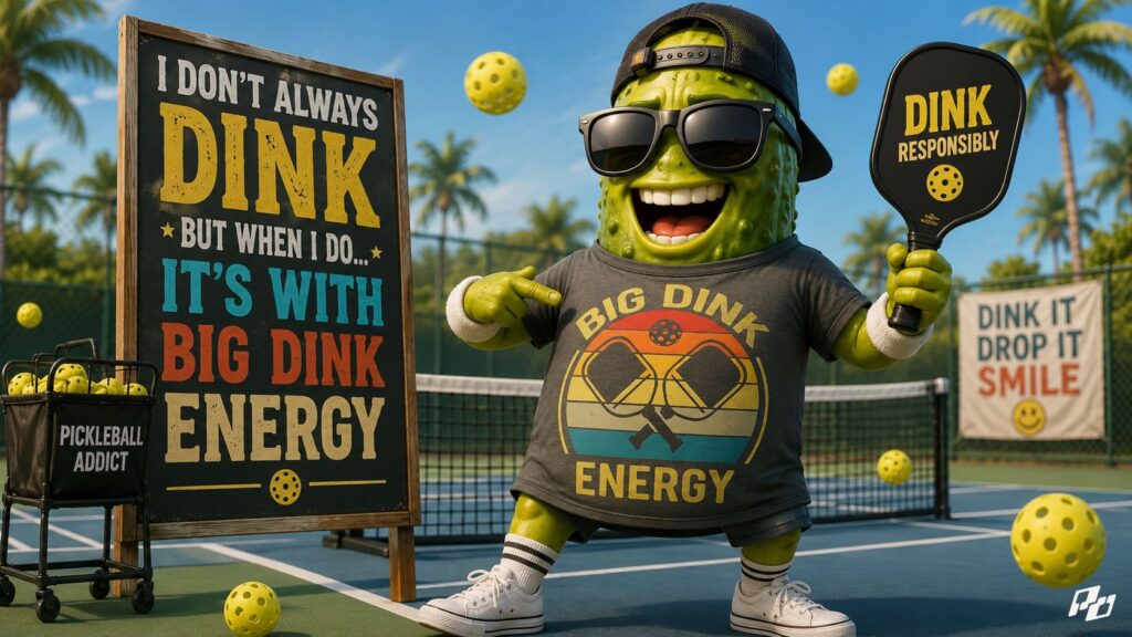 The Funniest Pickleball Jokes, One-Liners, and Court Comebacks for Rec Players 1 big dink energy pickleball joke
