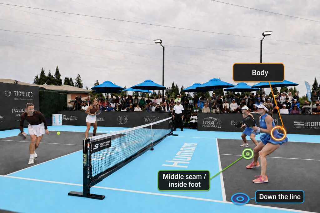where to aim a windhsield wiper attack in pickleball