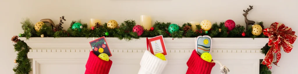 Pickleball Christmas garland