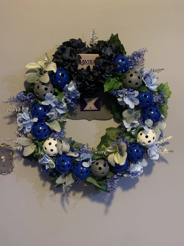 Diy pickleball Christmas wreath