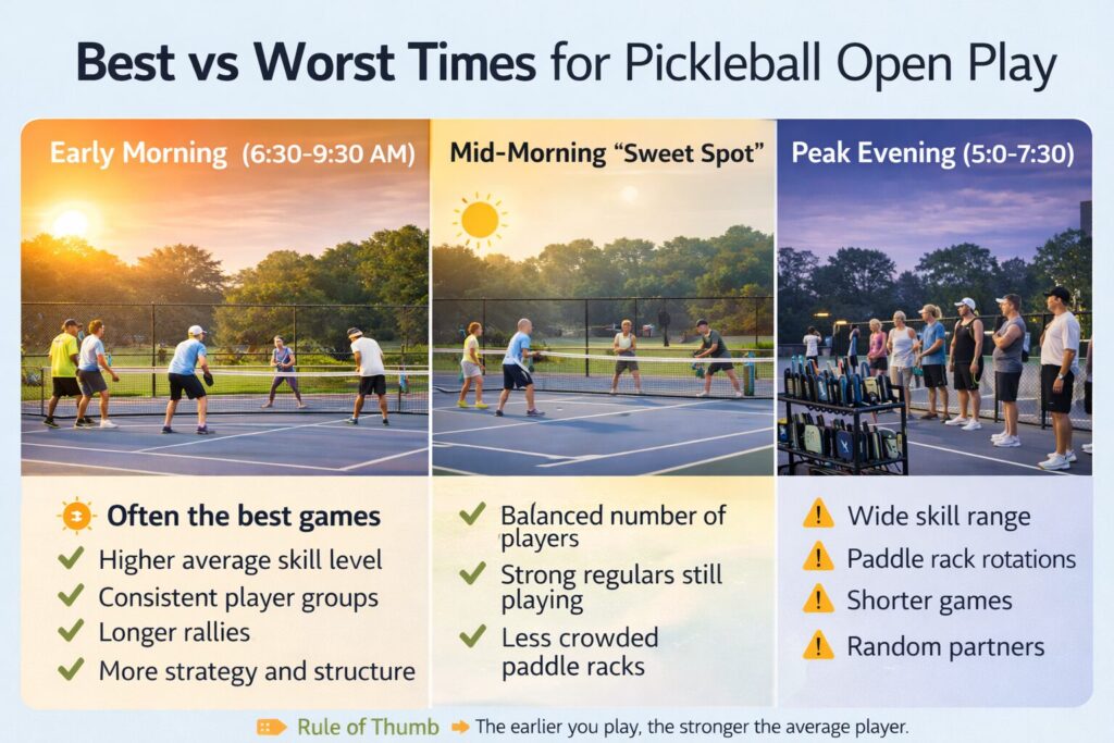 The Worst Time of Day to Play Pickleball 2 best vs worst time of day to play pickleball