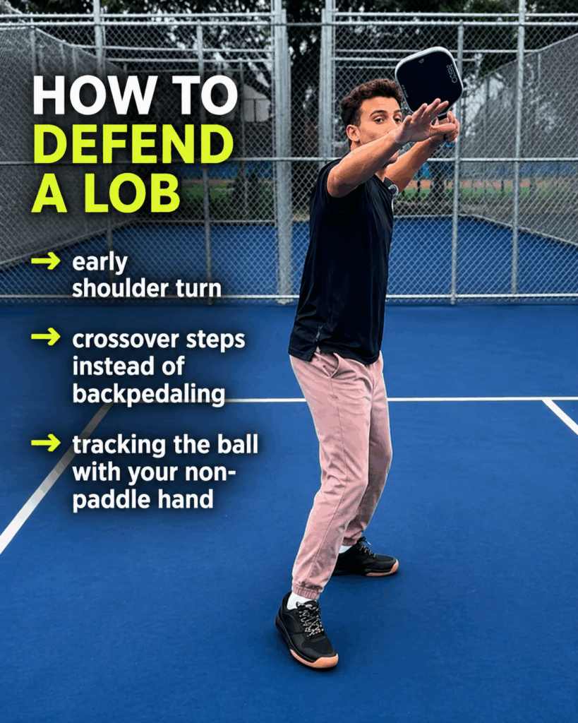How to Hit a Pickleball Tweener Without Falling Over 1 How to defend a lob