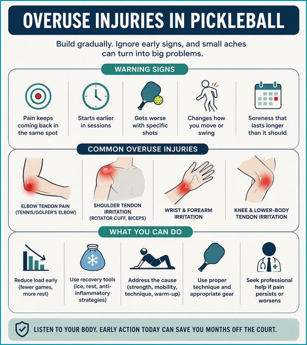 How to Tell If Your Pickleball Pain Is an Overuse Injury 1 overuse injury signs