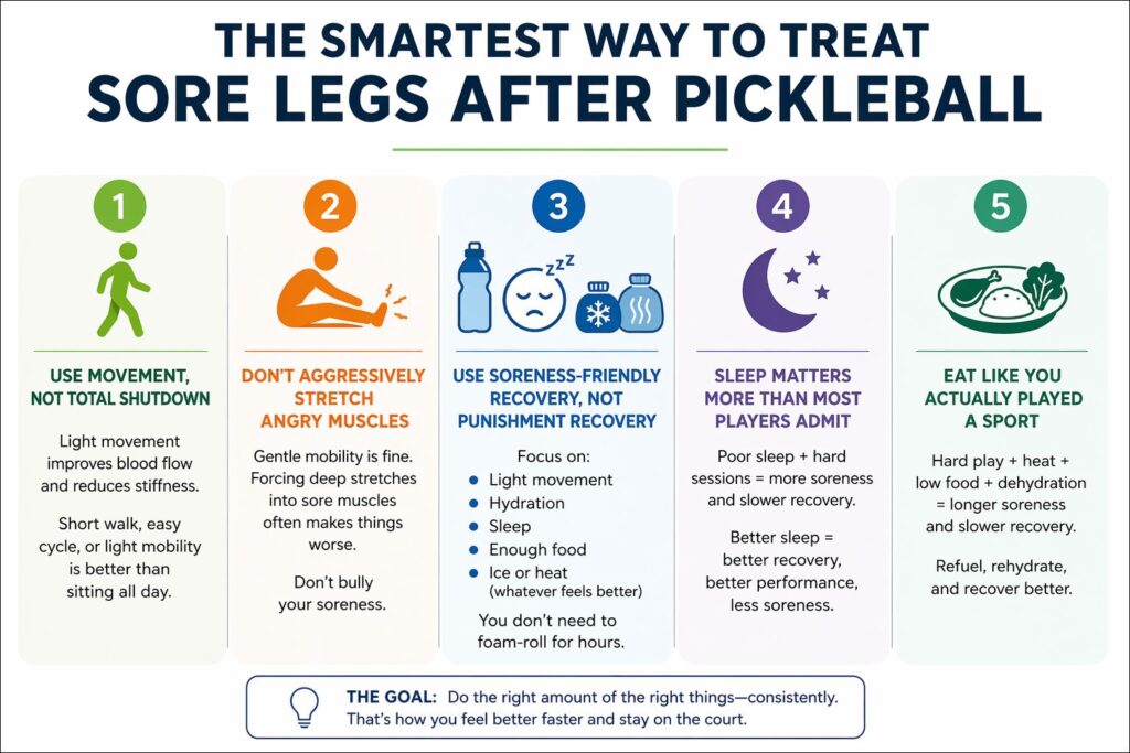 The smartest way to treat sore legs after pickleball