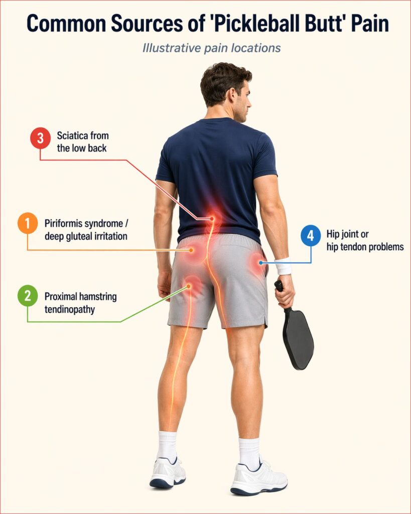 Pickleball Butt: What It Is, Why It Happens, and How to Get Back on Court Safely 1 What “Pickleball Butt” Usually Means