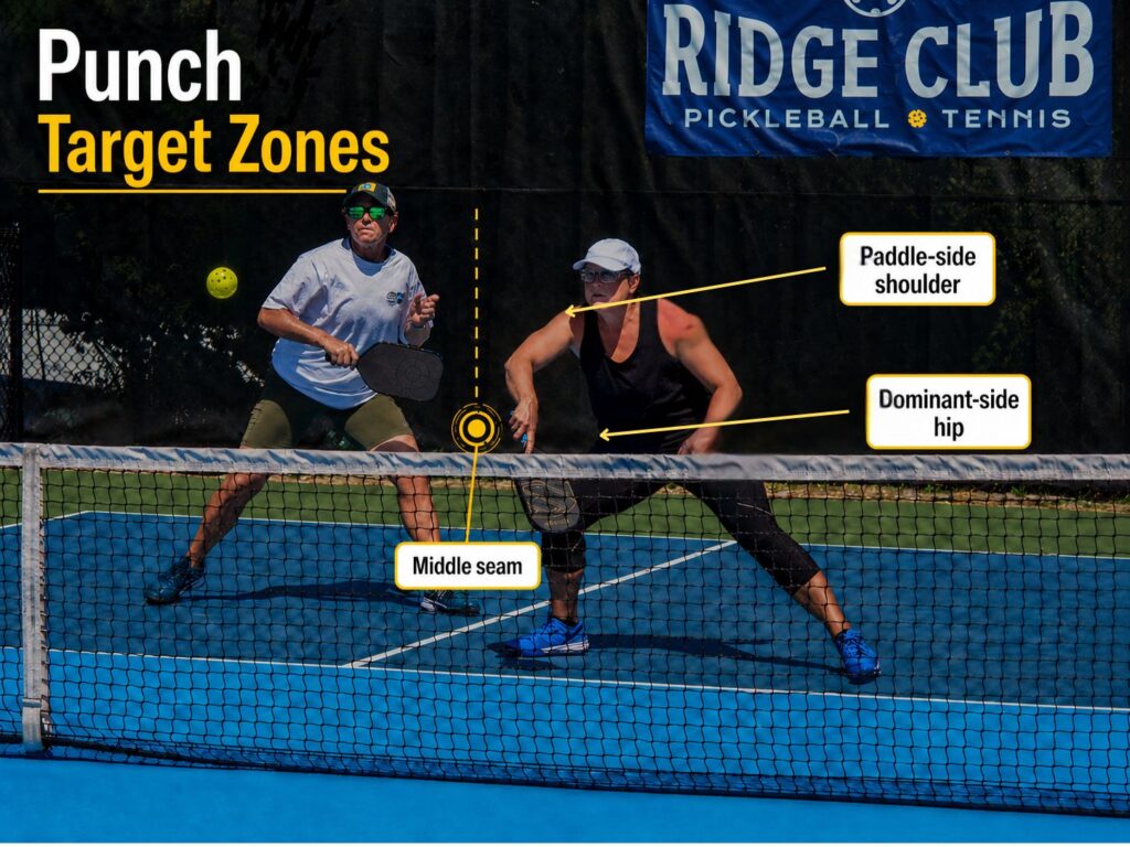 Roll It or Smack It? The Contact-Point Rule Intermediate Pickleball Players Keep Missing 1 where to target a punch in pickleball