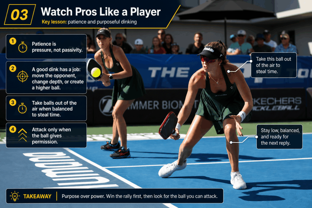 Can Watching Pro Pickleball Actually Make You Better? 3 watch how pickleball pro players are patient and wait for the right time to attack
