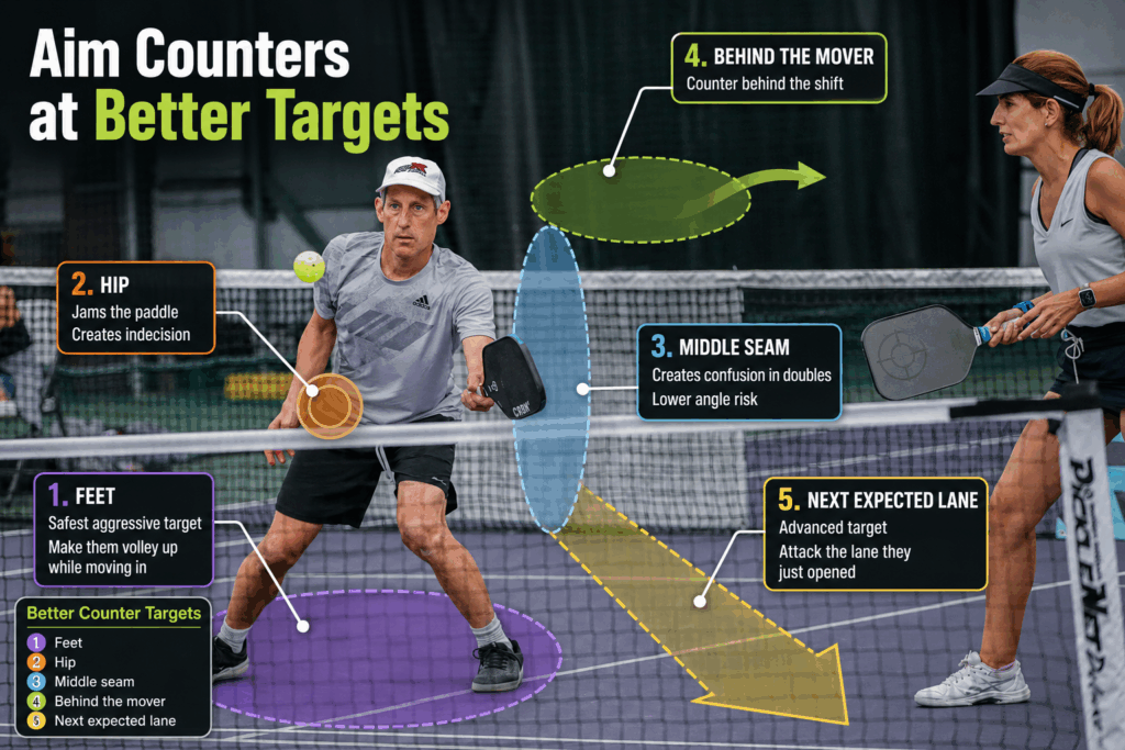 Aim Counters in pickleball at Better Targets