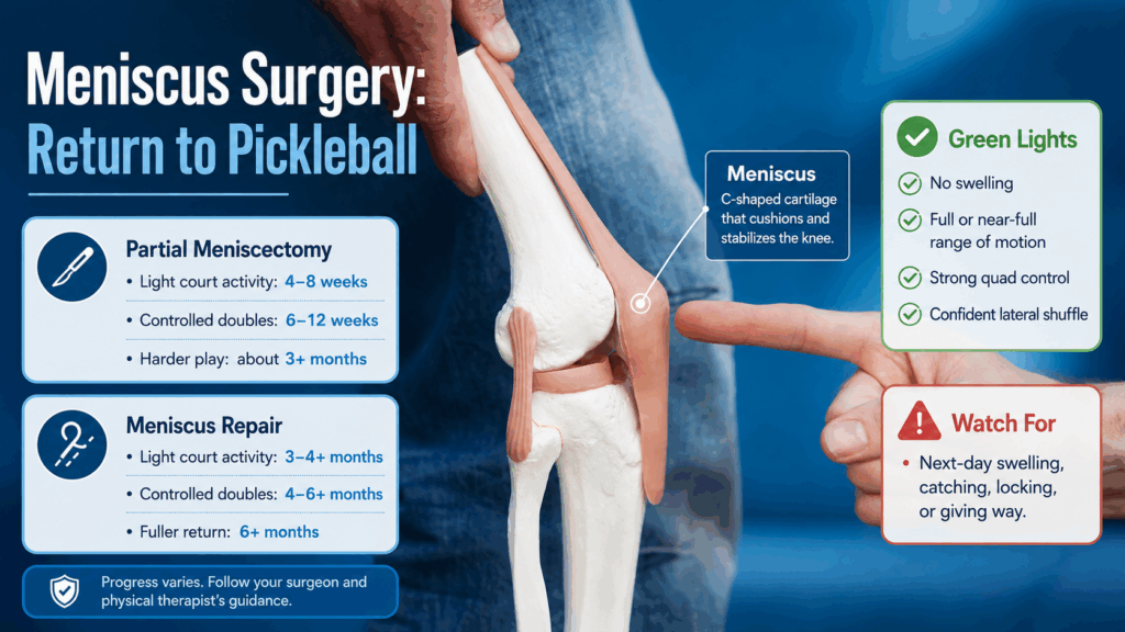 How Long After Surgery Before You Can Play Pickleball Again? 3 Returning TO PICKLEBALL After Meniscus Surgery