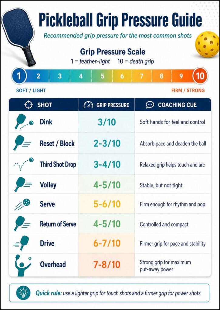 grip pressure charge in pickleball