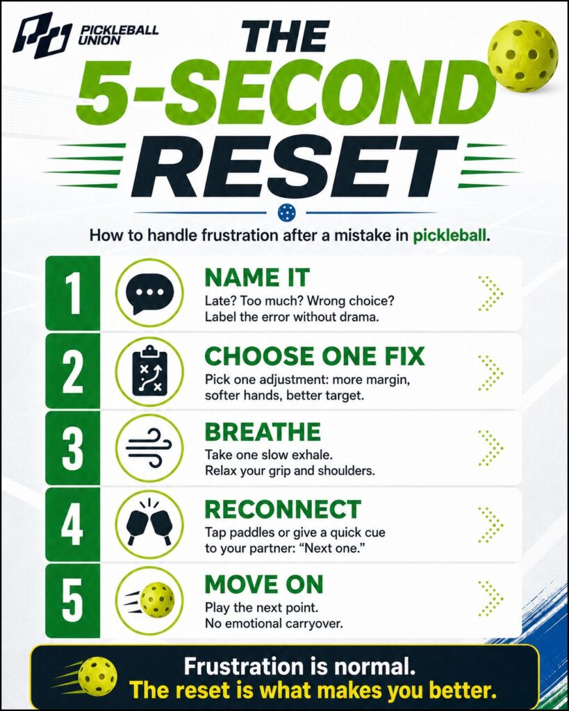 the 5 second reset in pickleball