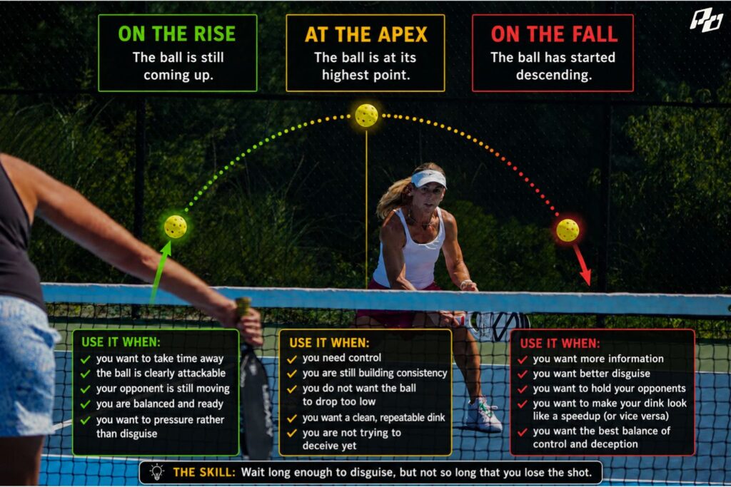 Why Better Players Hold the Ball Longer Before Hitting 1 The Three Timing Windows: Rise, Apex, Fall