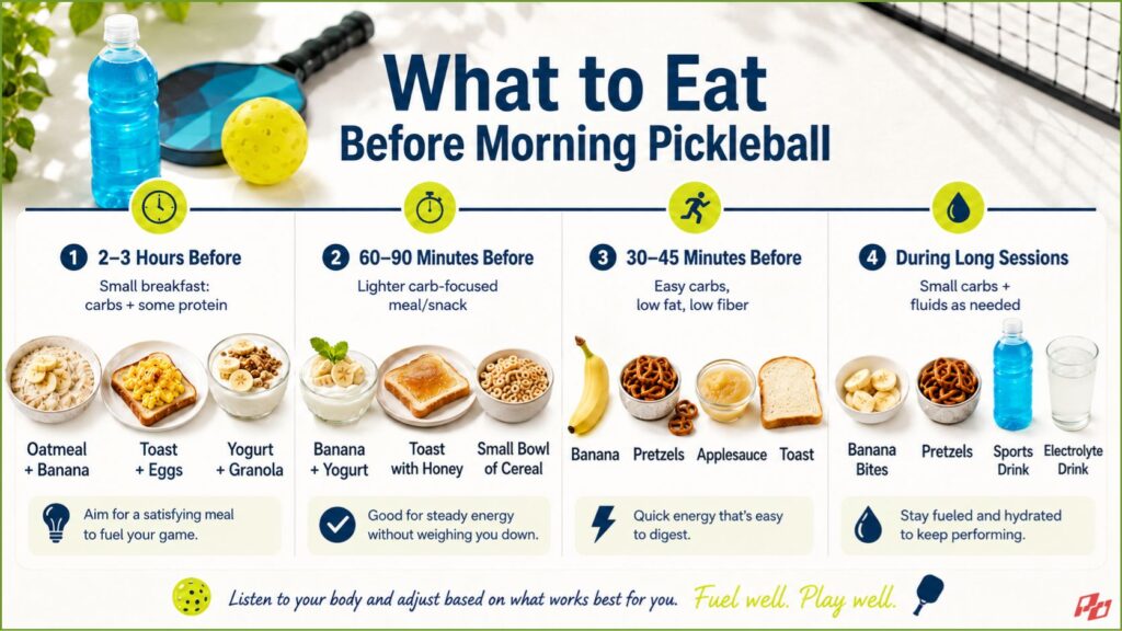 What to Eat Before Morning Pickleball Games 1 what to eat before morning pickleball