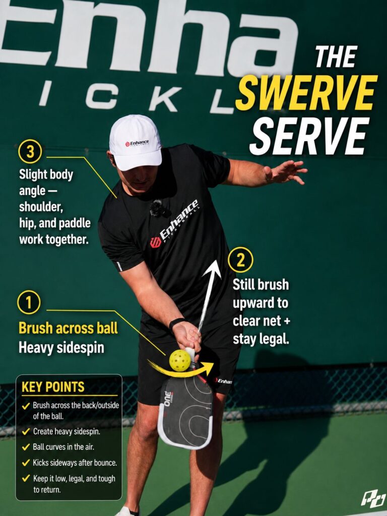 The Swerve Serve in Pickleball: Smart Weapon or Consistency Trap? 1 how to hit a swerve serve