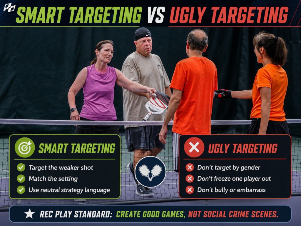 Should You Target Women in Pickleball? The Honest Rec-Player Etiquette Guide 1 is it ok to target women in pickleball