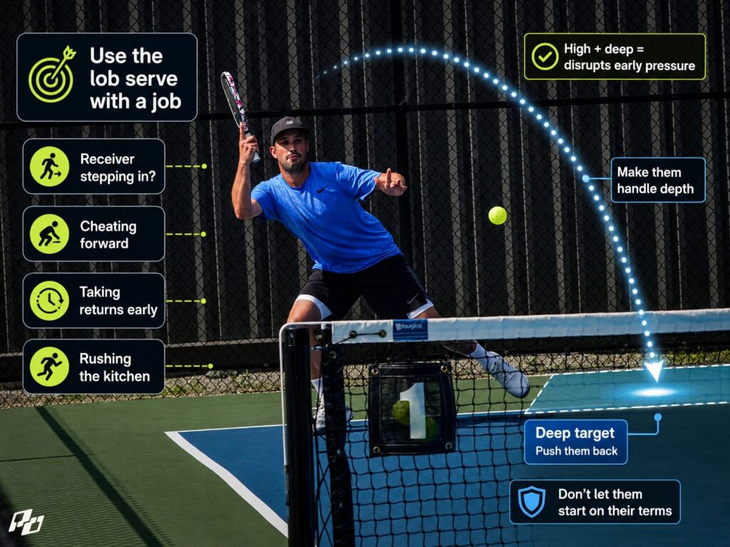 When the Lob Serve Is Smart in Pickleball