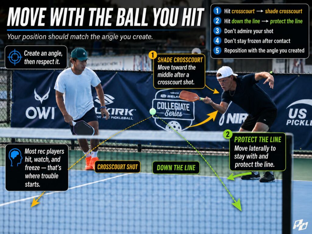 Three Small Pickleball Habits That Make You Look Way Smarter on Court 1 Move With the Ball You Hit in Pickleball