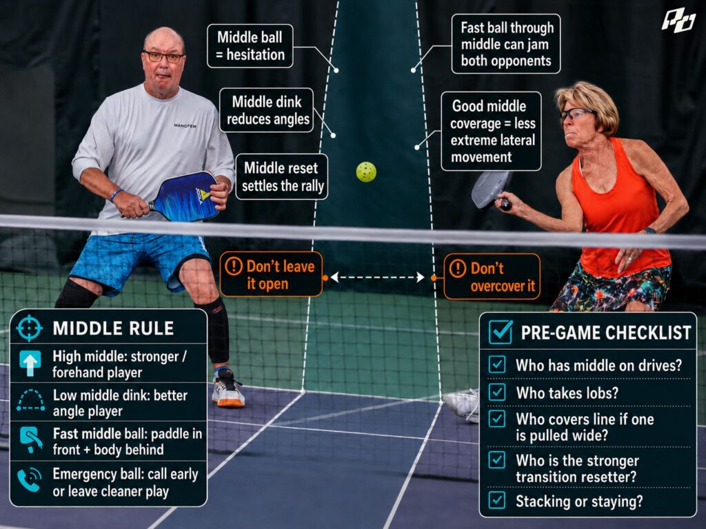 how +70 players should own the middle in pickleball