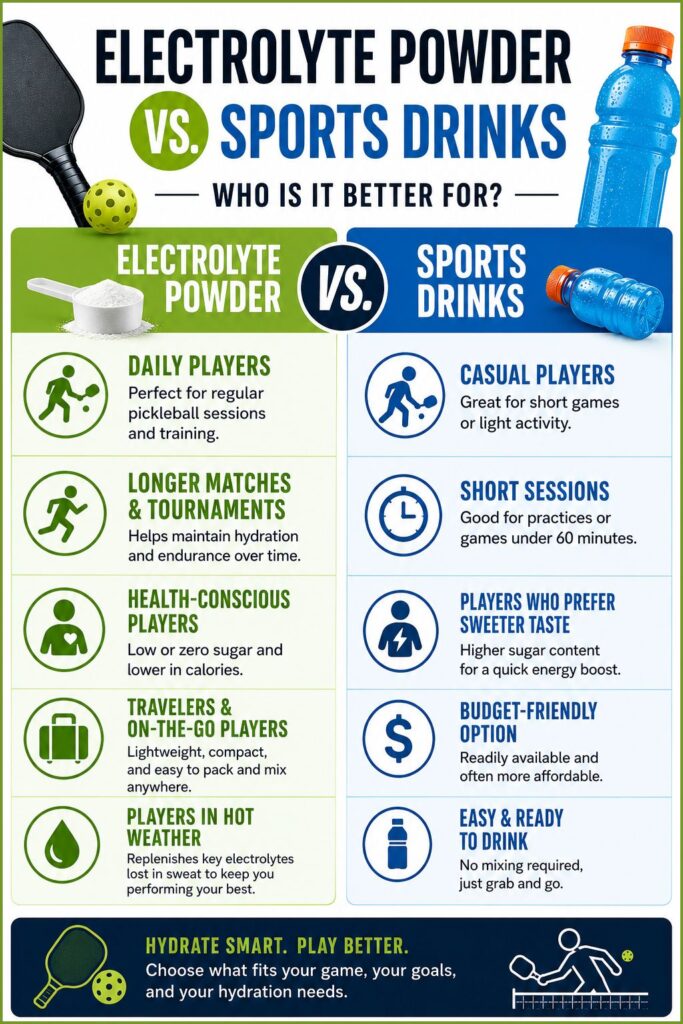 What Should You Drink During Pickleball: Water, Electrolytes, or Sports Drinks? 1 What Should You Drink During Pickleball: Water, Electrolytes, or Sports Drinks?