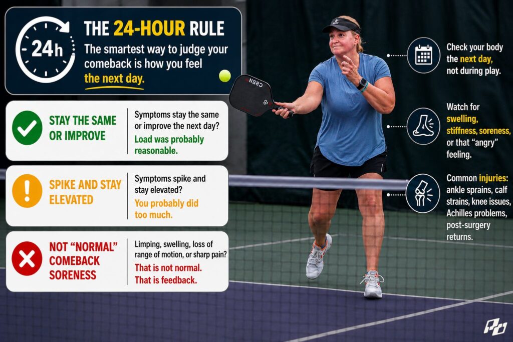 The 24-hour rule for injury comeback in Pickleball