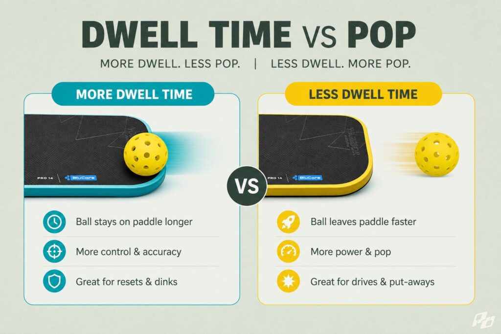 Dwell Time vs Pop in Picckleball Paddles