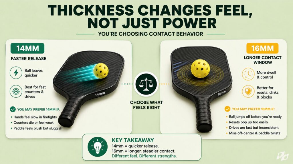 The New Rule: Thickness Changes Feel, Not Just Power in pickleball paddles
