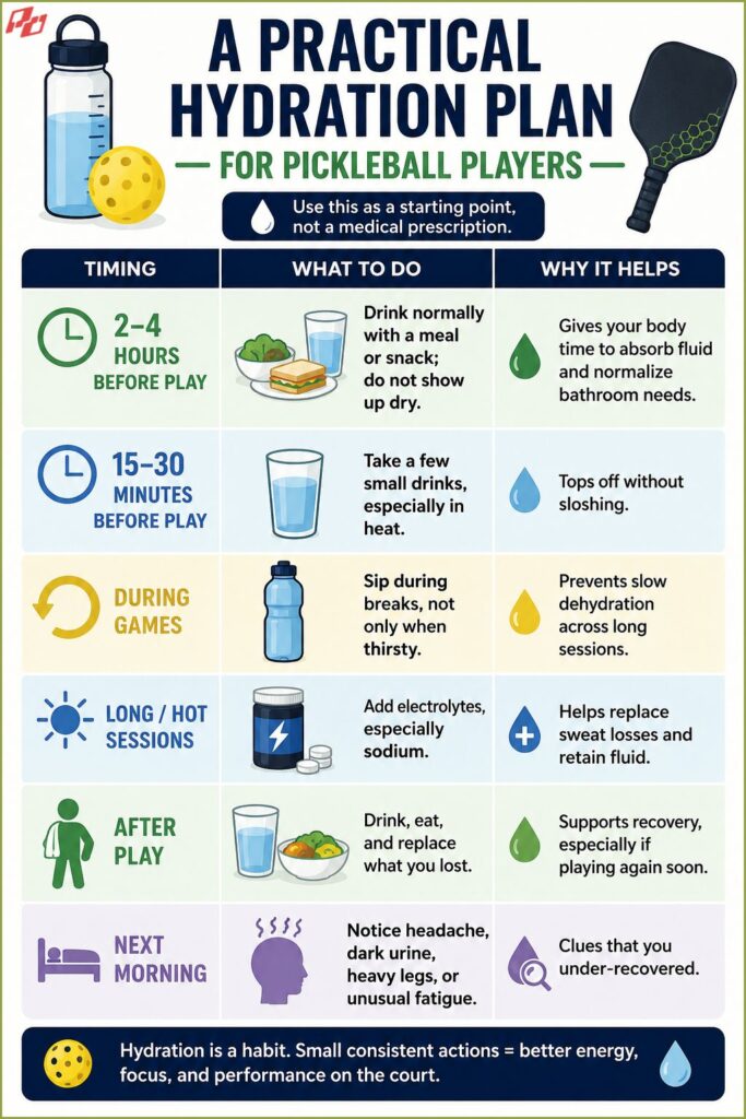 The Dehydration-Injury Connection Pickleball Players Don’t Take Seriously Enough 1 A Practical Hydration Plan for Pickleball Players