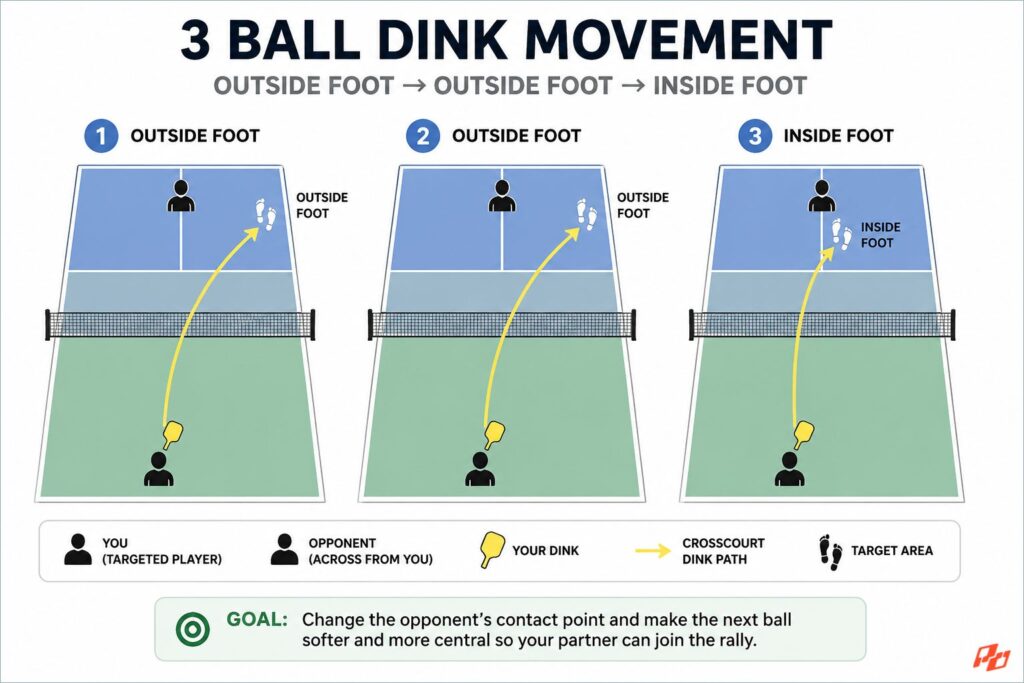The 3-Ball Dink Pattern That Stops Opponents From Targeting You 1 The 3-Ball Dink Pattern