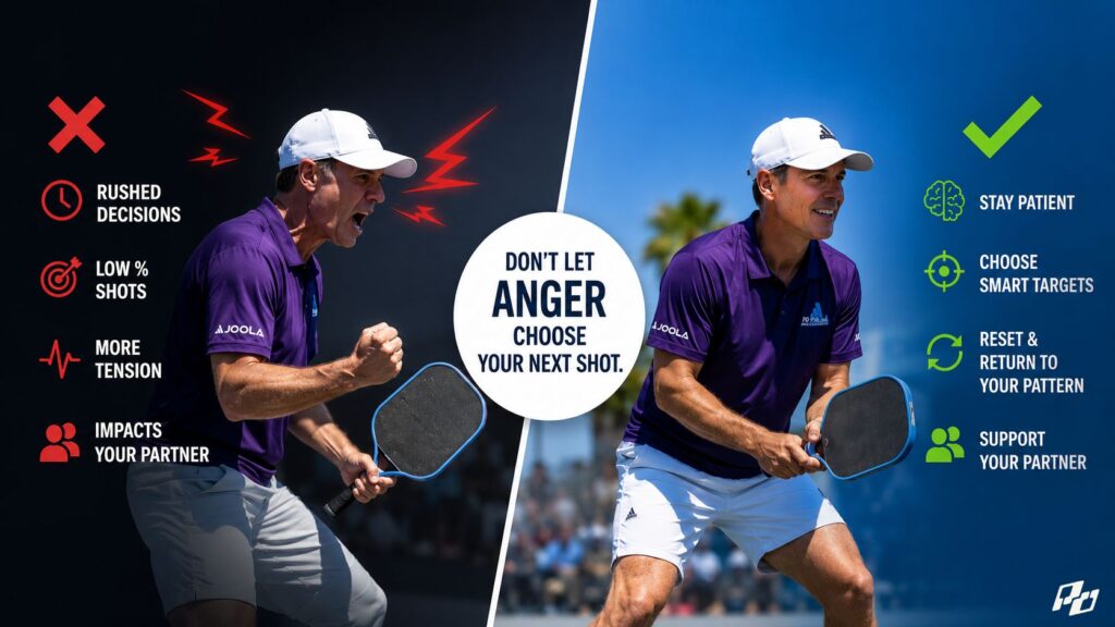 Anger Is Making You Play Worse Pickleball—Even When It Feels Like You’re Competing Harder 1 The four ways anger changes your game in pickleball