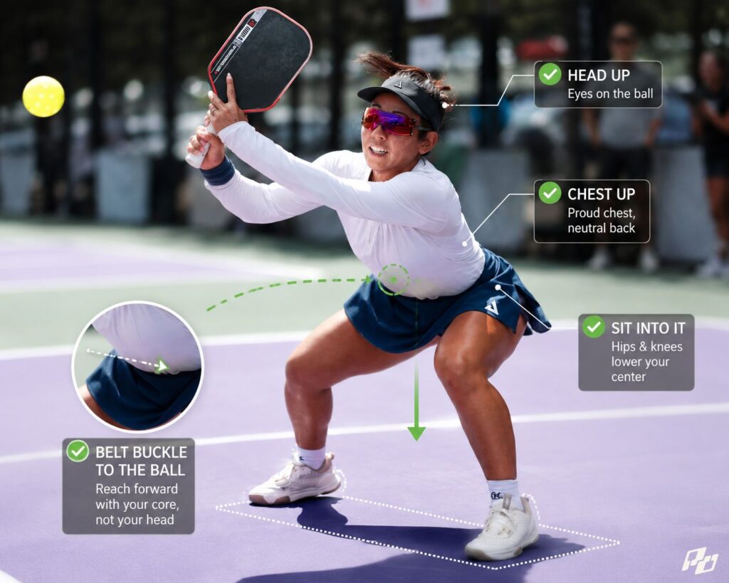 Why Lower Isn't Always Better at the Kitchen Line 1 The Squat vs. The Bow in Pickleball