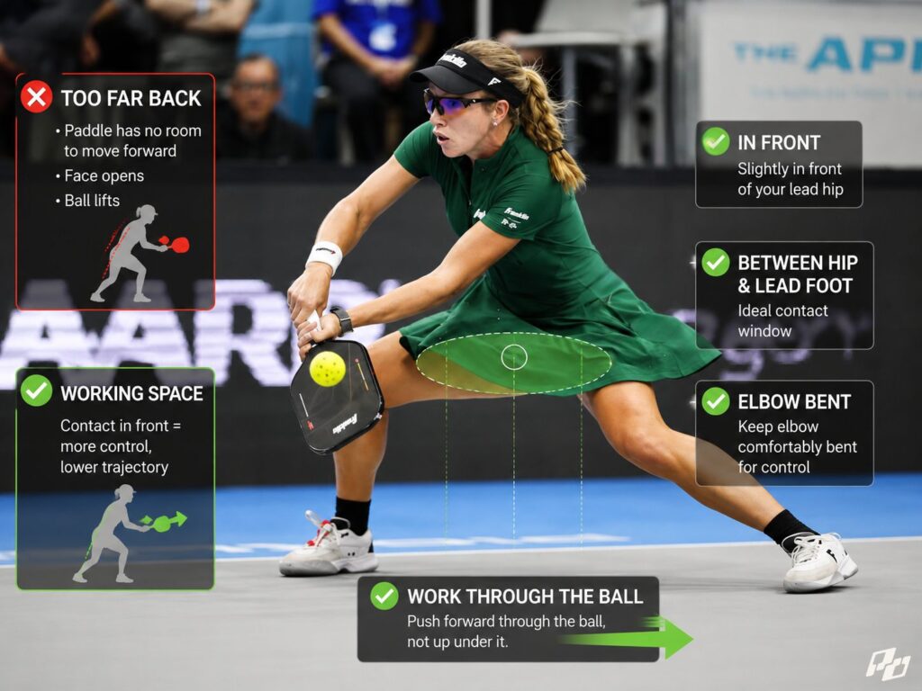 Why Lower Isn't Always Better at the Kitchen Line 2 Why Your Contact Point Matters More Than Your Height in Pickleball