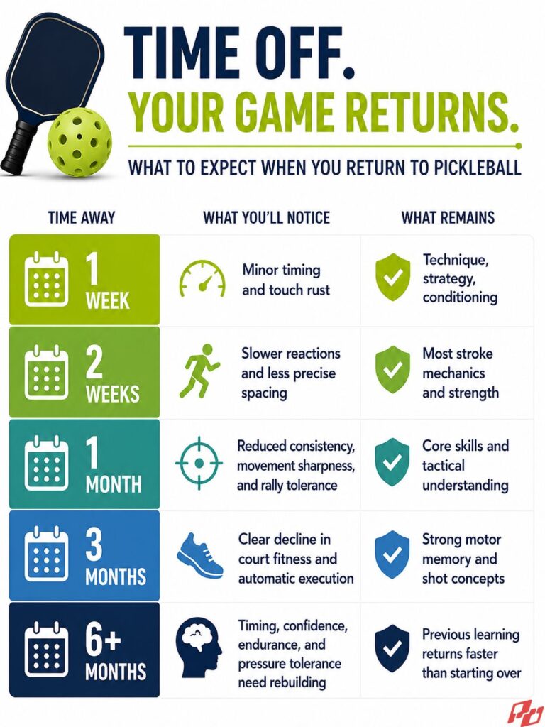 How Long Can You Stop Playing Pickleball Before Your Skills Decline? 1 taking time off pickleball