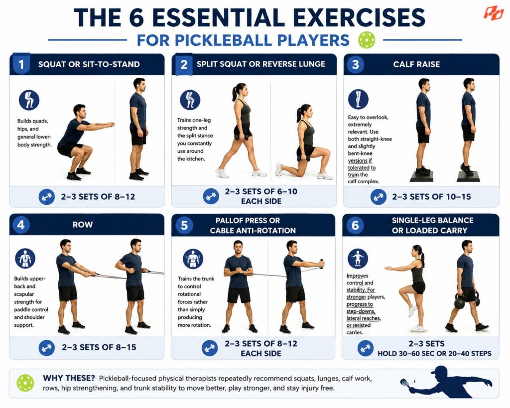 How Much Strength Training Do Pickleball Players Actually Need? 1 6 essential exercises for pickleball players