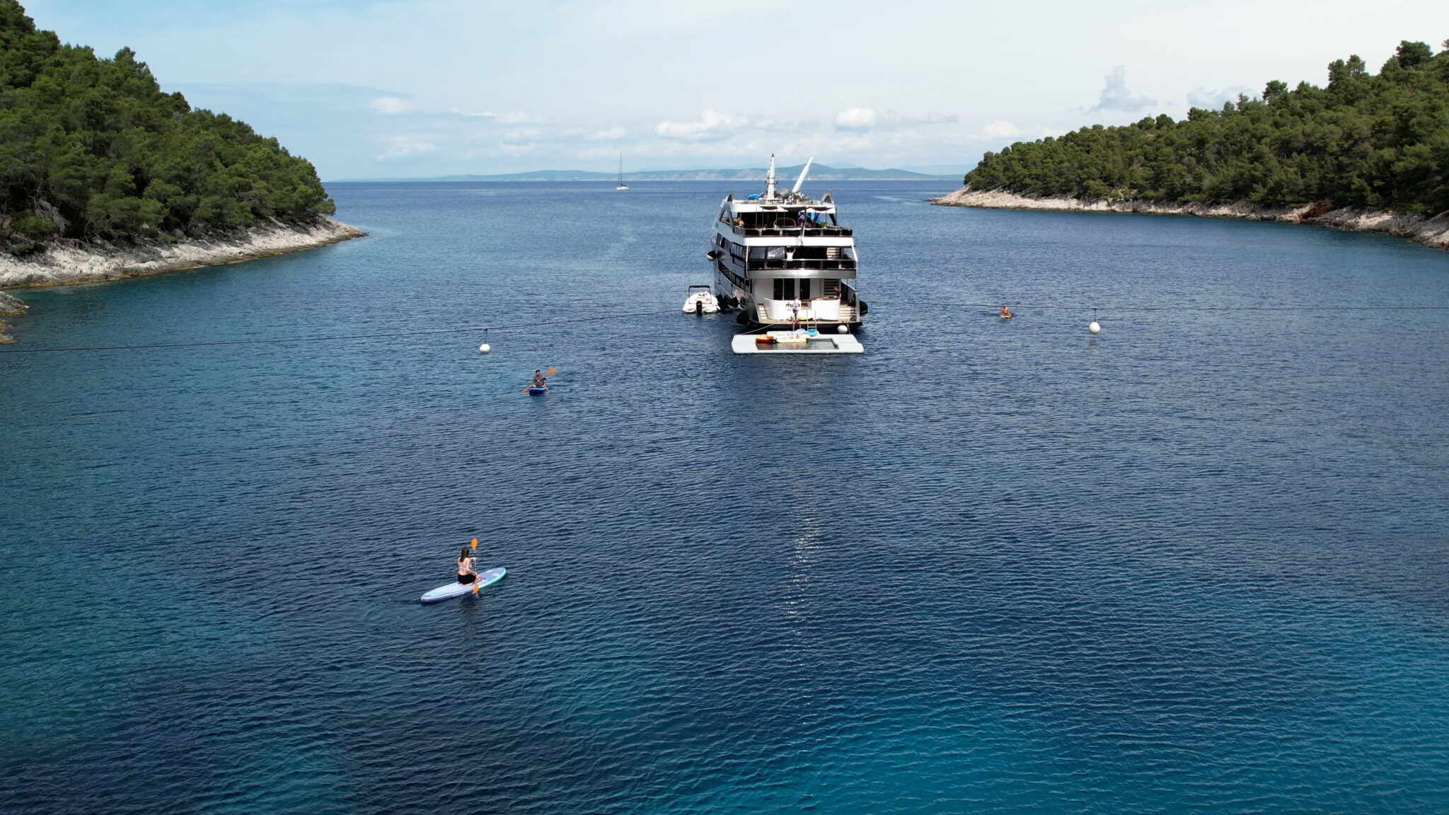 Aretha Anchored in Private Cove