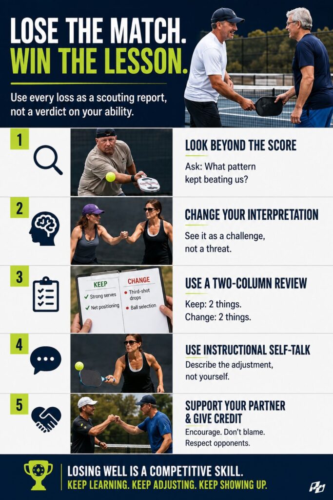 How to Lose Better at Pickleball—and Actually Get Better From It 1 How to Actually Learn From a Pickleball Lossol-Down Habit